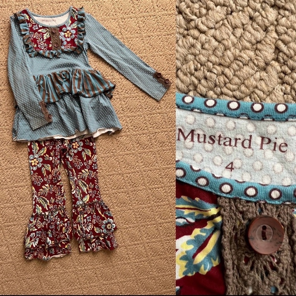 MUSTARD PIE! All items purchased new;only worn by my daughters.S/F & P/F home.